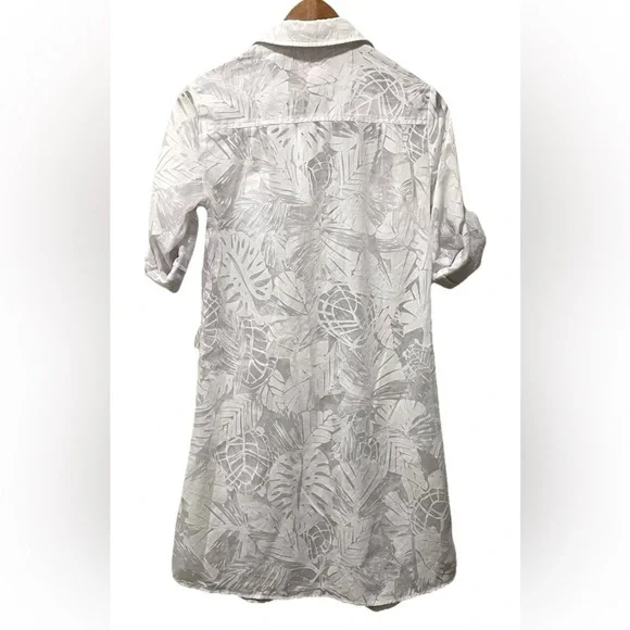 Lilly Pulitzer Women’s Small Sheer White Shirt Dress Button Cover Up *READ* - Picture 4 of 8